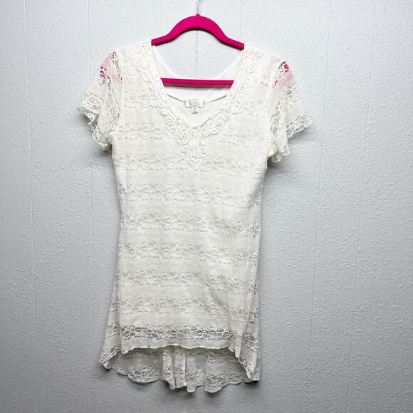 Shannon Ford Junior Lace Prairie Cottage Fairy Garden Coquette Mini Dress Medium - Picture 1 of 15